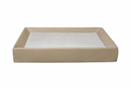 Hundebett NESTA LeatherFrame mit Veloursmatte