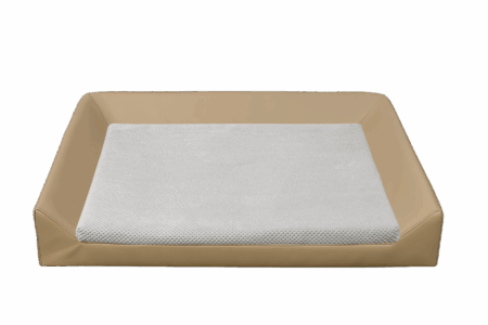 Hundebett NESTA EasyIn LeatherFrame mit Veloursmatte